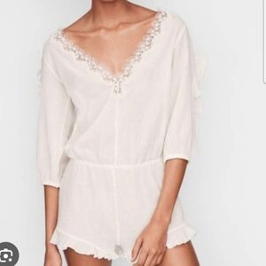 Victoria's Secret Lace Trim Romper